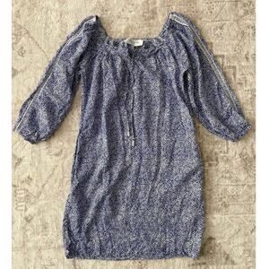Walker & Wade Dress Blue‎ White Printed Small